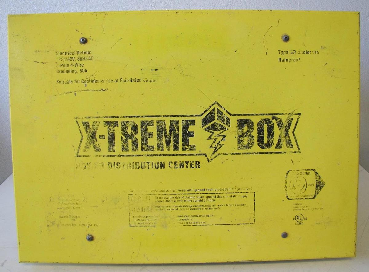 Used X-Treme Box Spider Temporary Power Distribution 50A 125/250V 3P 4W Twist Lock #1