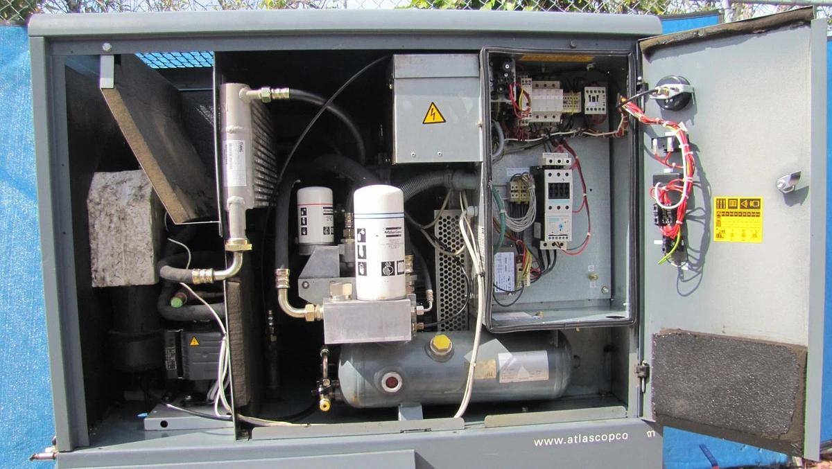 Used Atlas Copco GX7 10HP Rotary Screw Air Compressor 80 Gallon Tank Dryer 230V 3PH