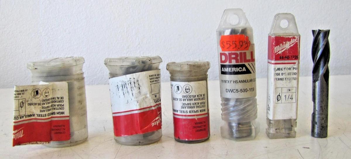 Used Hougen Rotabroach 10904 Mag Portable Magnetic Drill Press With Extra Bits 115V