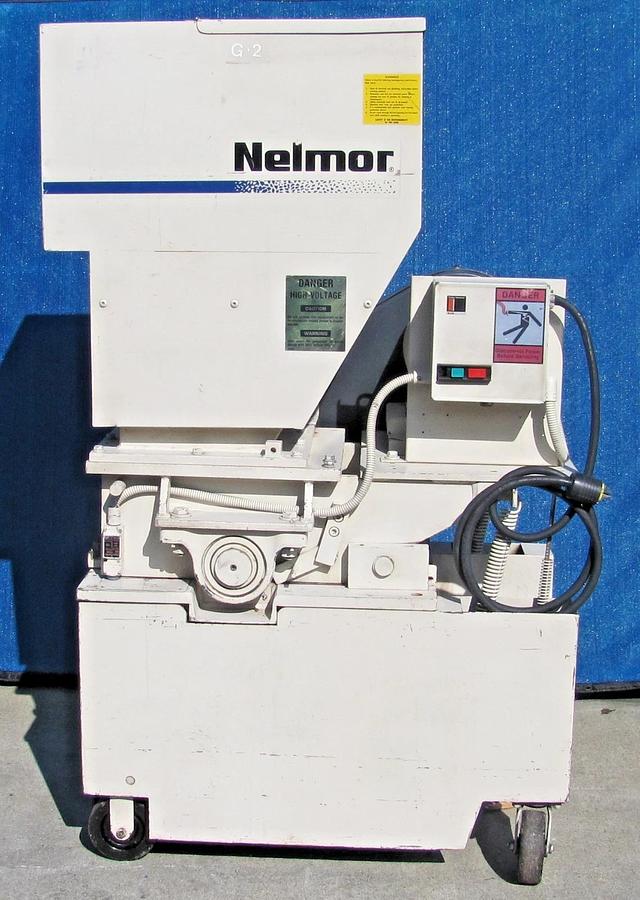 Used Nelmor AEC 10 HP Plastic Granulator Chopper Grinder Machine G1215P1 230V 3 Phase