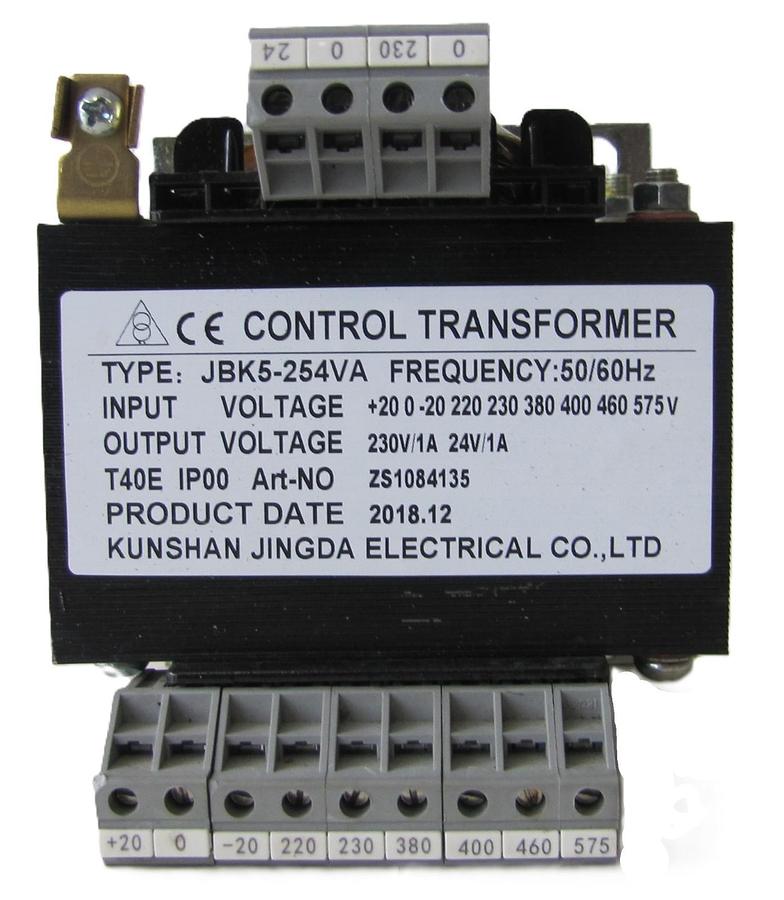Used Kunshan Jingda 250 VA Control Transformer 230/460V Input 230V & 24V Output