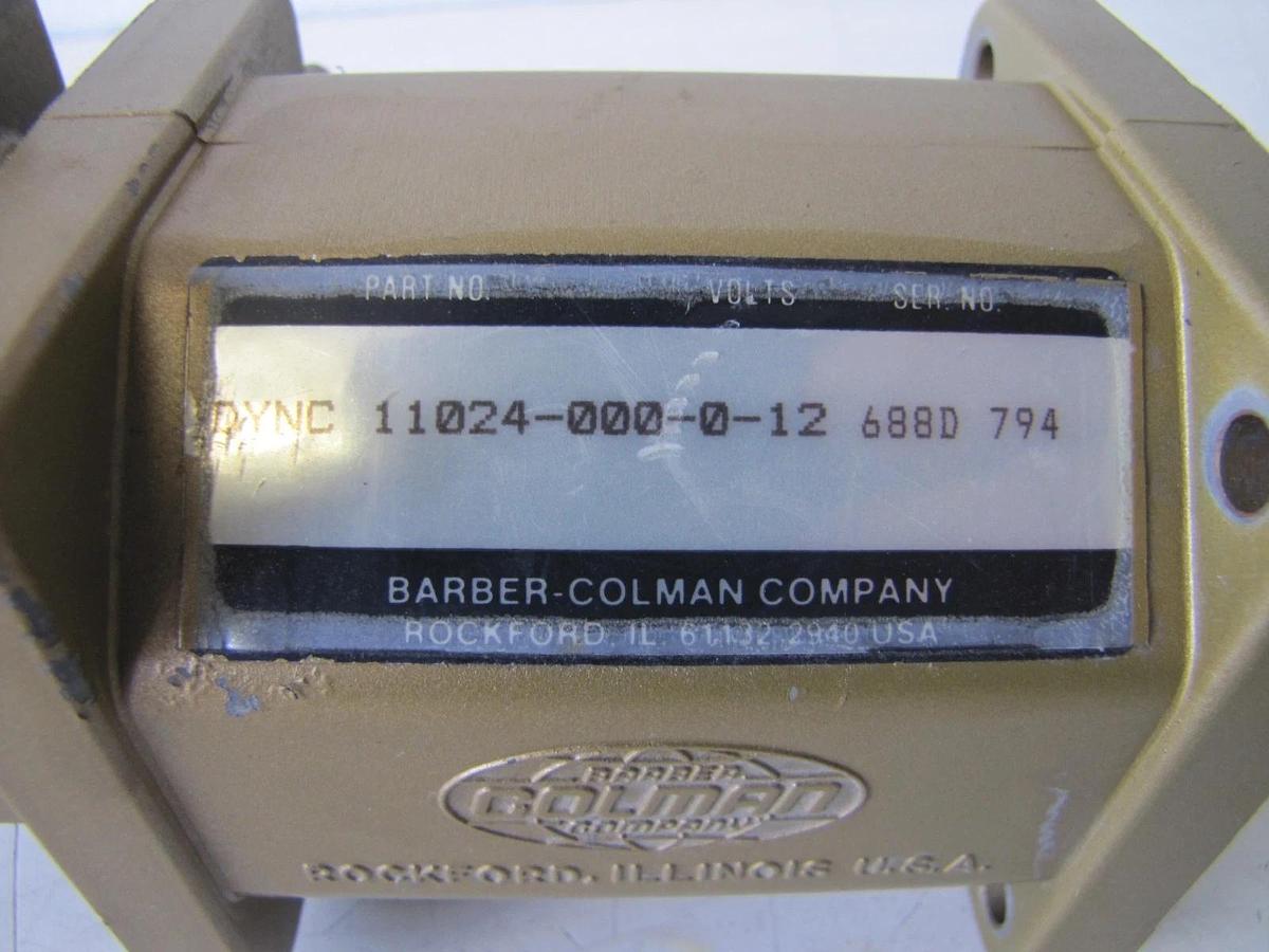 Used Barber Colman Dyna Actuator DYNC 11024-000-0-12 Governor Control with Arm