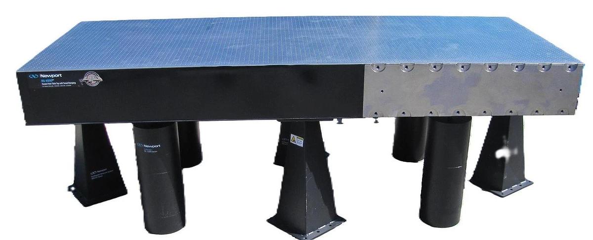 Used Newport RS 4000 10' x 4' Optical Breadboard Sealed Hole Table Top RL-2000 Legs