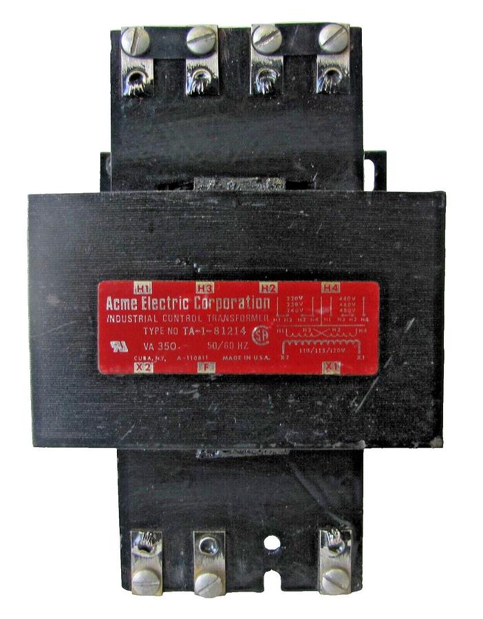 Used Acme 350 VA Control Transformer 230/460V Input 115V Output 110V 120V TA-1-81214
