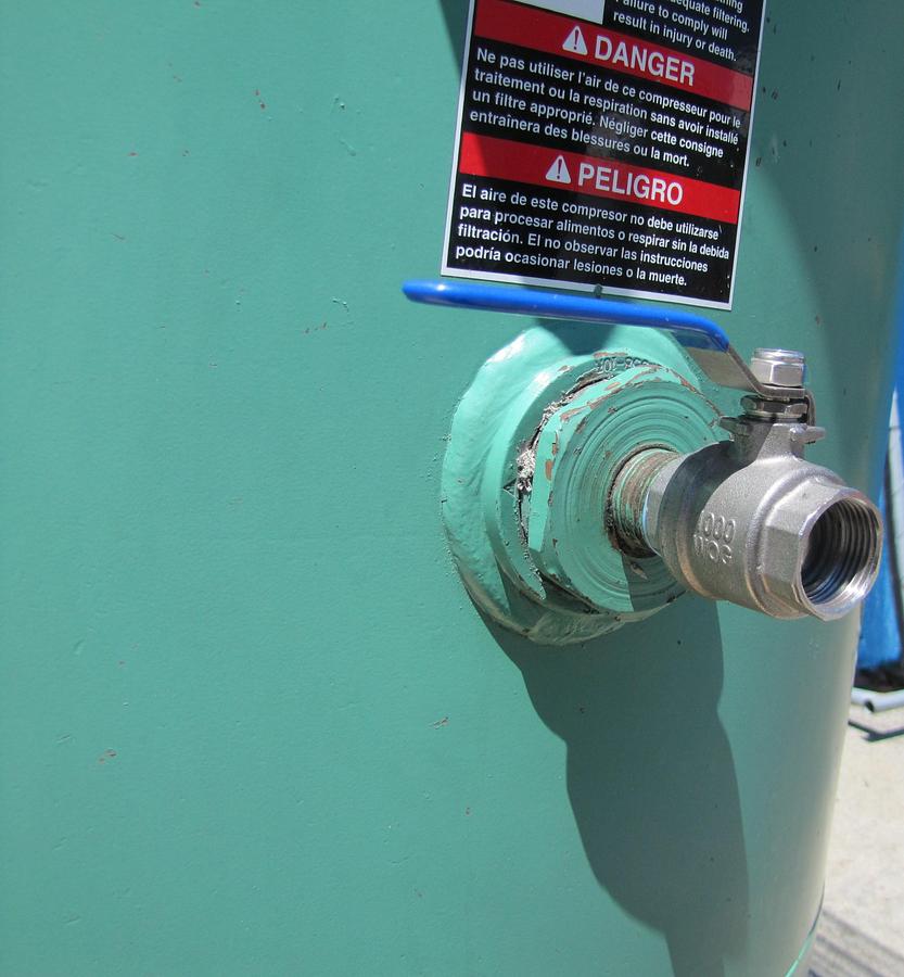 Used Speedaire 10 HP Piston Air Compressor with 80 Gallon Tank 175 PSI 230V 3 Phase