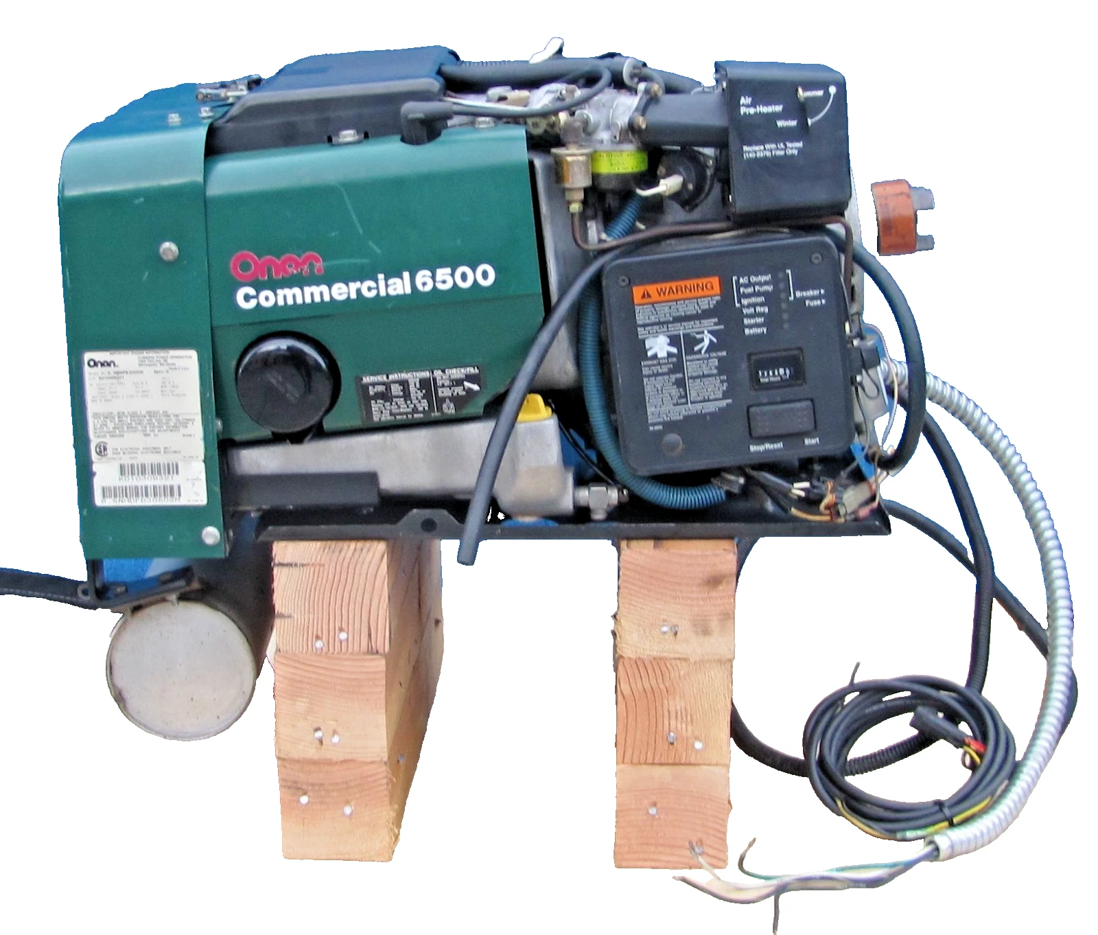 Used Onan Emerald Plus 6500 Watt RV Generator Gasoline Powered 120V Output 54.2 Amps