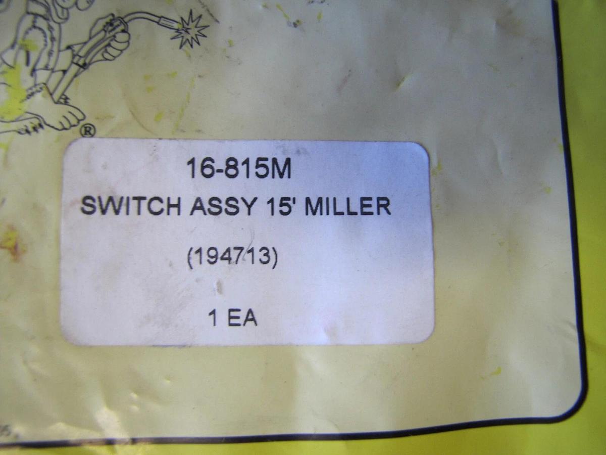 Used NEW PROFAX 16-815M 15 ft Switch Assembly 194713 for Miller Welder New in Bag