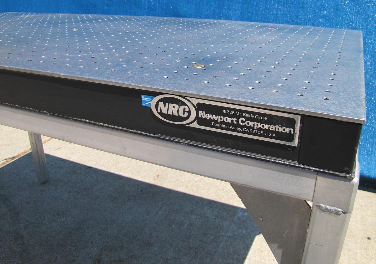 Used Newport NRC 48" x 24" Breadboard Optical Table With Legs Stand 29" High