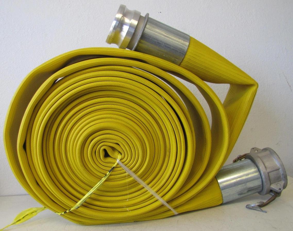 Used 3 in Yellow Cam Lock Water Discharge Hose 50 ft Trash Pump Camlock Fittings New
