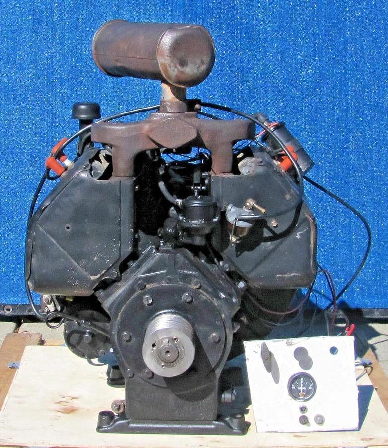 Used Wisconsin 35 HP W4-1770 Gasoline 4-Cylinder Engine Air Cooled With Controls