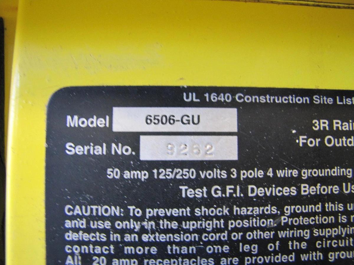 Used CEP 6506-GU Spider Power Distribution Box 50A 125/250V 3P 4W Twistlock Outlets