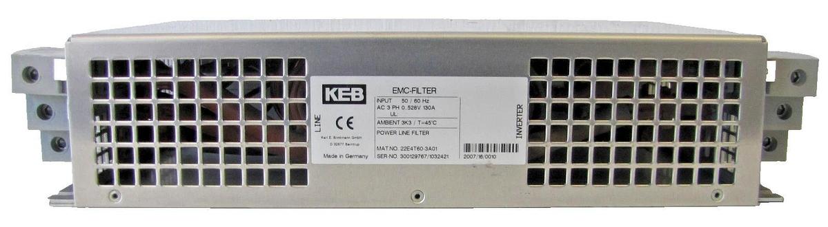 Used KEB Power Line EMC Inverter Filter No. 1032421 460V 3 Phase 50/60 Hz 130 Amps