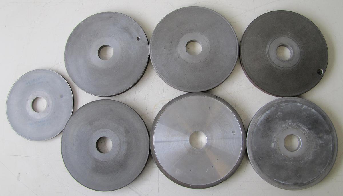 Used Lot of 7 Lapping Wheels 7" Diameter National Diamond Lab & US Diamond Wheel