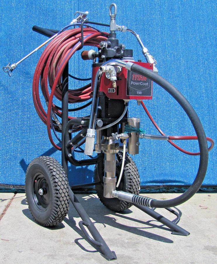 Used 2019 Titan Powrcoat 730 Air Powered Airless Paint Sprayer 3000 PSI @ 4 GPM