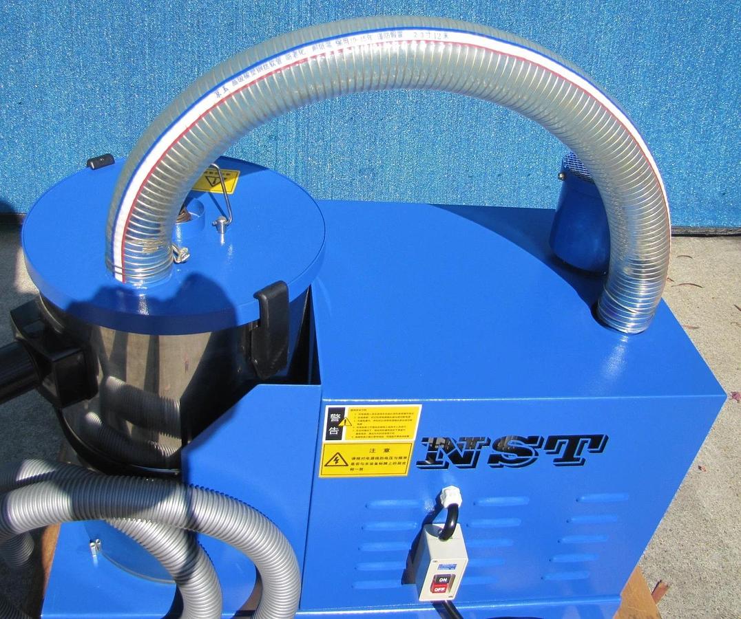 Used NST 4.5 HP Vacuum Dust Collector With Canister & Hose 230V 3 Ph Strong Suction