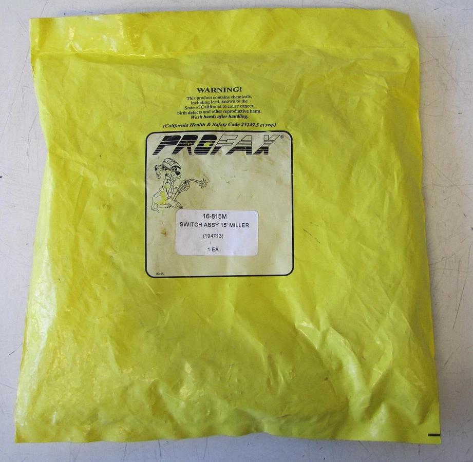 Used NEW PROFAX 16-815M 15 ft Switch Assembly 194713 for Miller Welder New in Bag