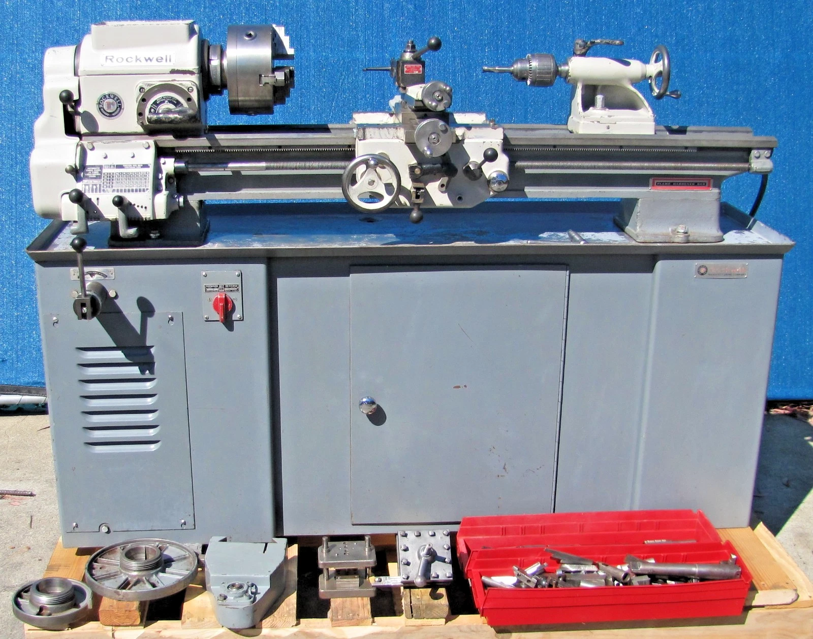 Used Rockwell 1HP Metal Lathe Variable Speed 8" 3 Jaw Chuck Cross Slide Feed 220V 1PH