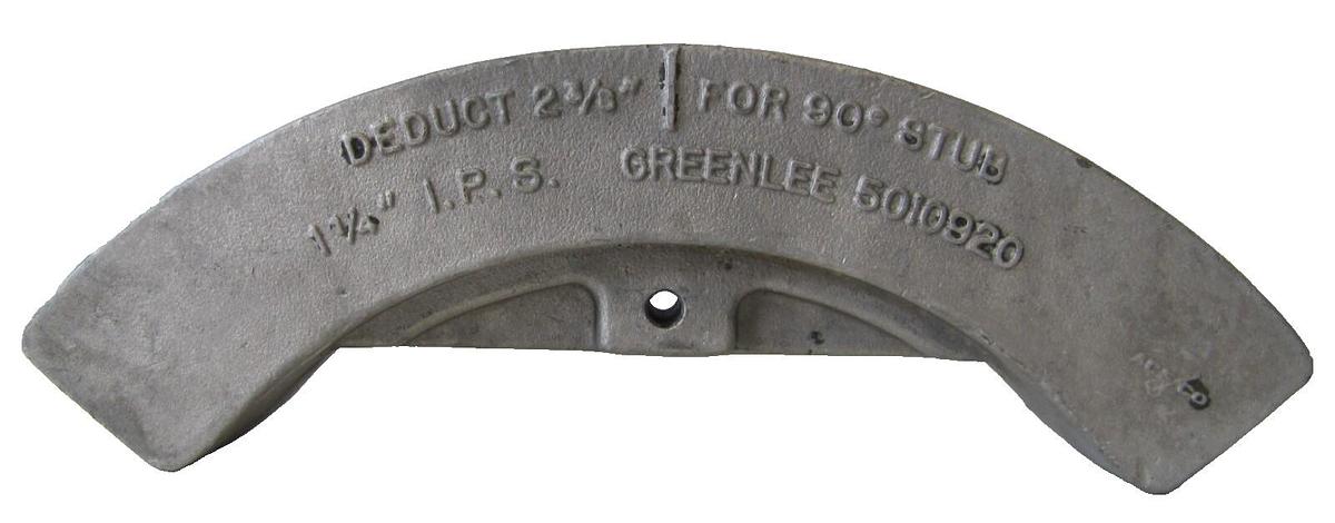 Used Greenlee 1-1/4" IPS Bending Shoe 5010920 Rigid Conduit for Pipe Bender