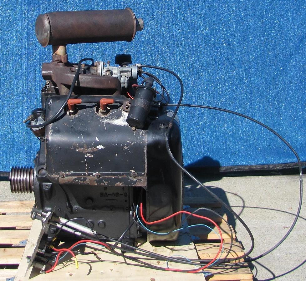 Used Wisconsin 35 HP W4-1770 Gasoline 4-Cylinder Engine Air Cooled With Controls