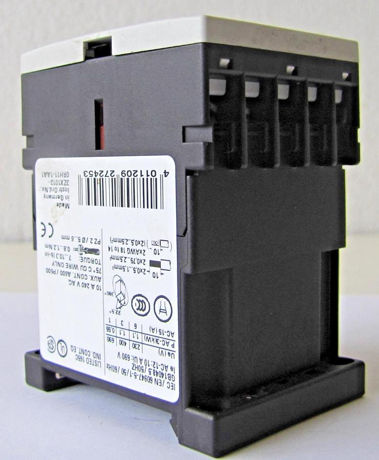 Used Siemens 3RH1131-1AB00 Control Relay 10A 24V Coil 3NO 1NC 4 Pole Contactor