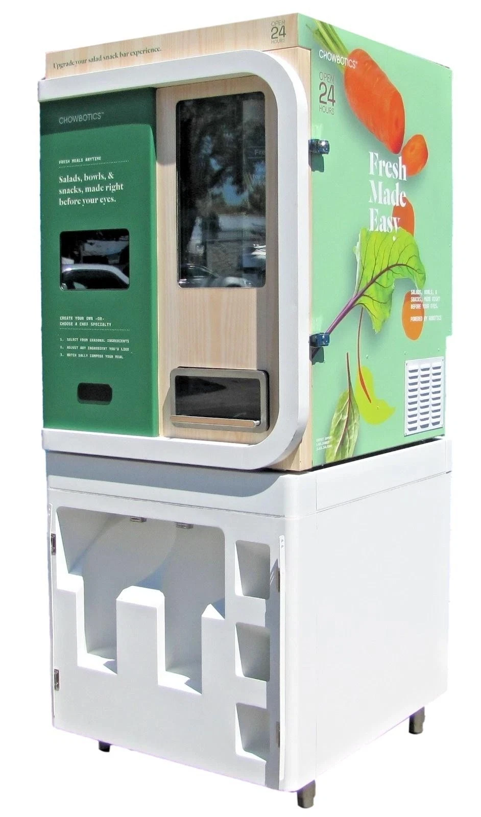 Used Chowbotics Sally01 Fresh Meal Salad Food Refrigerated Vending Machine AS IS 120V