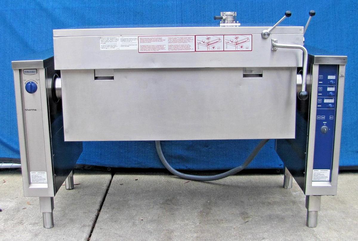 Used Electrolux 40 Gallon Pressure Bratt Tilt Braising Pan 9CHG583310 480V 3 Phase #1