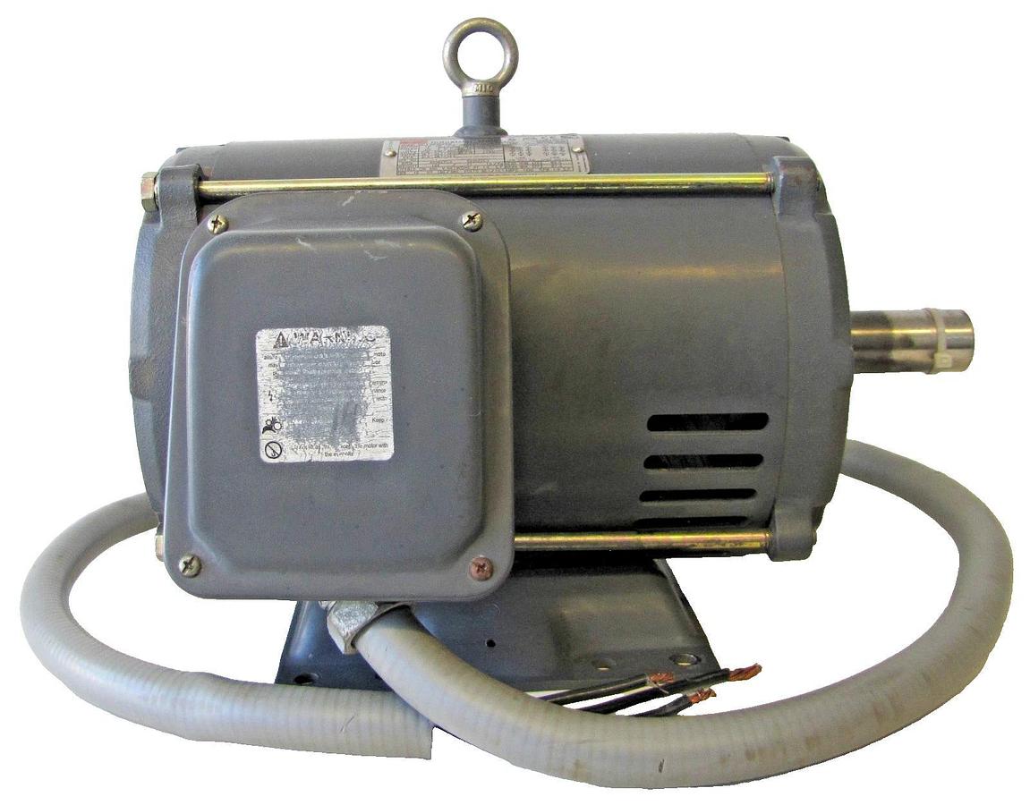 Used Dayton Industrial 10HP Electric Motor 208-230/460V 3 Phase 1740 RPM 215T  10 HP