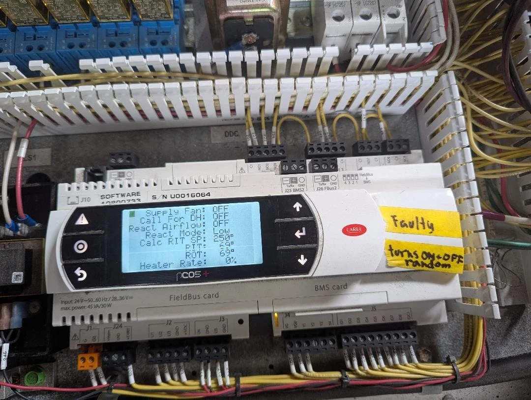 Used Carel pCO5+ PLC Controller 24VAC 28-36VDC 45VA/30W Arid Dry Dehumidifier AS IS