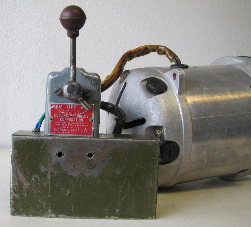 Used Collins 22A Thred-O-Matic Electric Motor with Switch 115V HS M