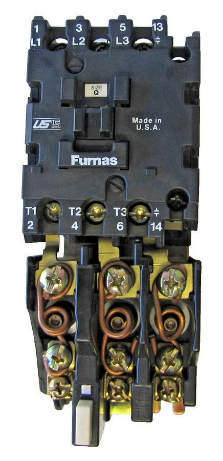 Used Furnas 32A 3 Phase 600V Motor Starter Contactor with Overload Relay & 460V Coil