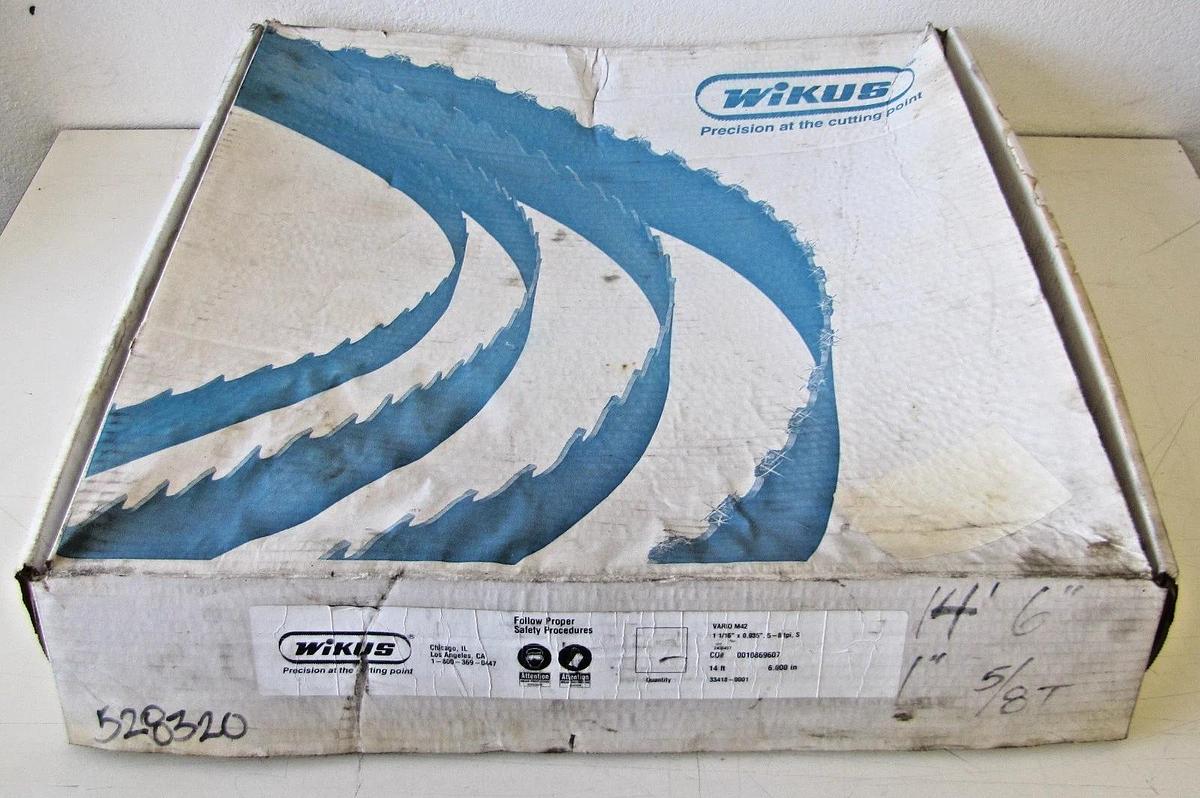 Used Wikus Vario M42 Bandsaw Blade 14 ft 6 in 1-1/16" x 0.035" 5-8 TPI Bi-Metal New