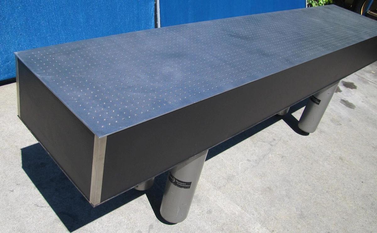 Used Newport NRC 10' x 2' Optical Breadboard Sealed Hole Table Top with Legs