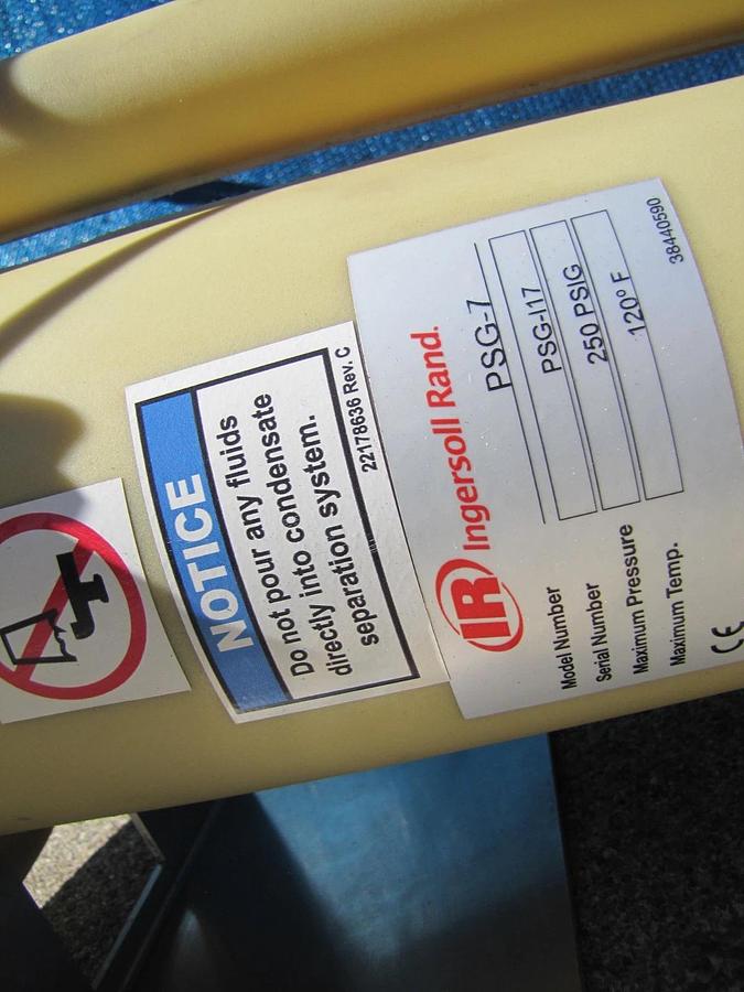 Used Ingersoll Rand 120 Gallon Air Receiver Tank w/ Filter Oil Separator & Regulator