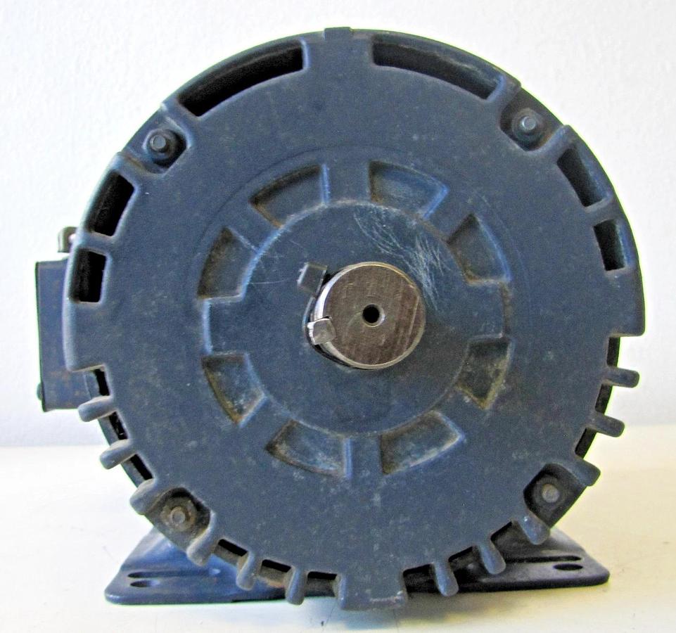 Used Leeson 3 HP Electric Motor 208-230/460V 3 Phase J145T 1740 RPM 1-1/8" Dia. Shaft