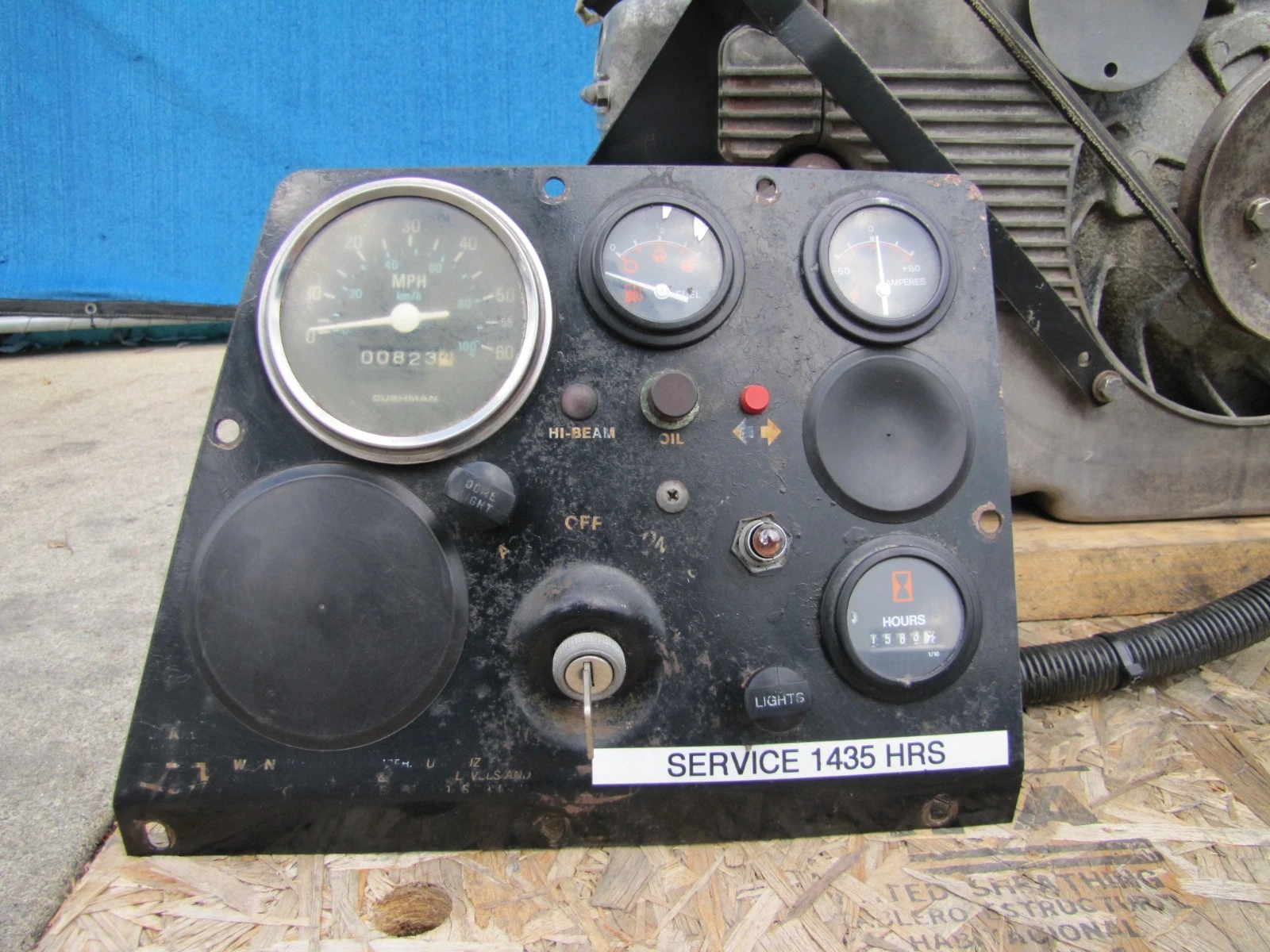 Used Cushman 22 HP Propane Engine Flatbed Cart 898461-9110 Control Panel New Starter