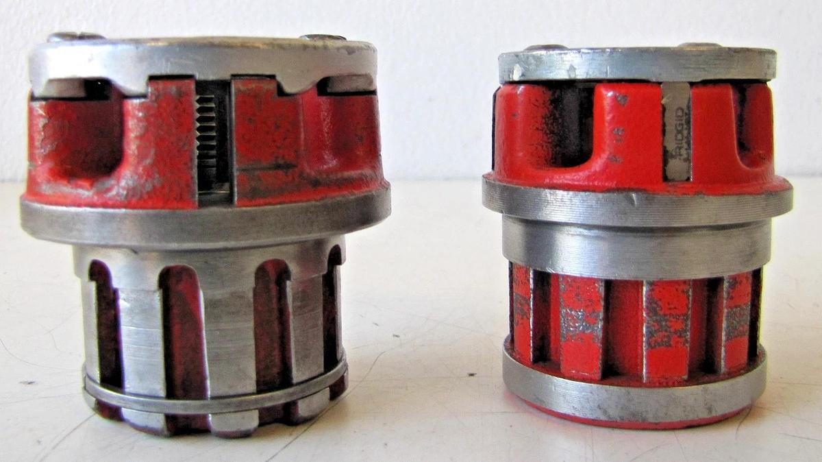 Used RIDGID 36345 00-R Exposed Ratchet Threader Set 1/4", 3/8", 1/2", 3/4", 1" Sizes