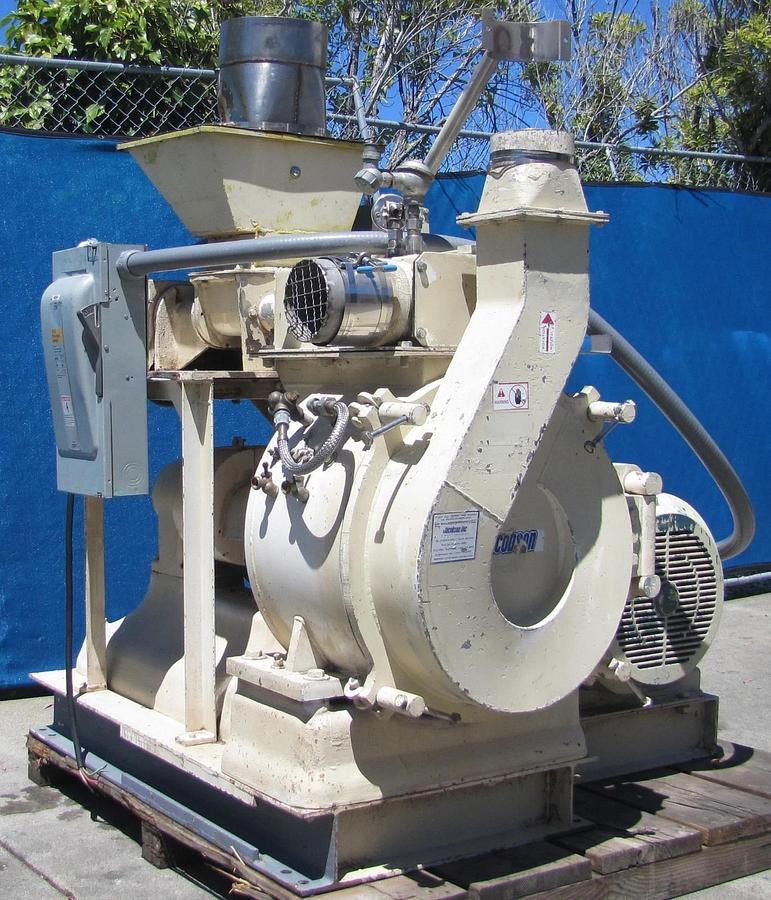 Used Jacobson 75 HP Commercial Hammer Mill Grinder 460V 3 Phase Reliance Motor AS-IS