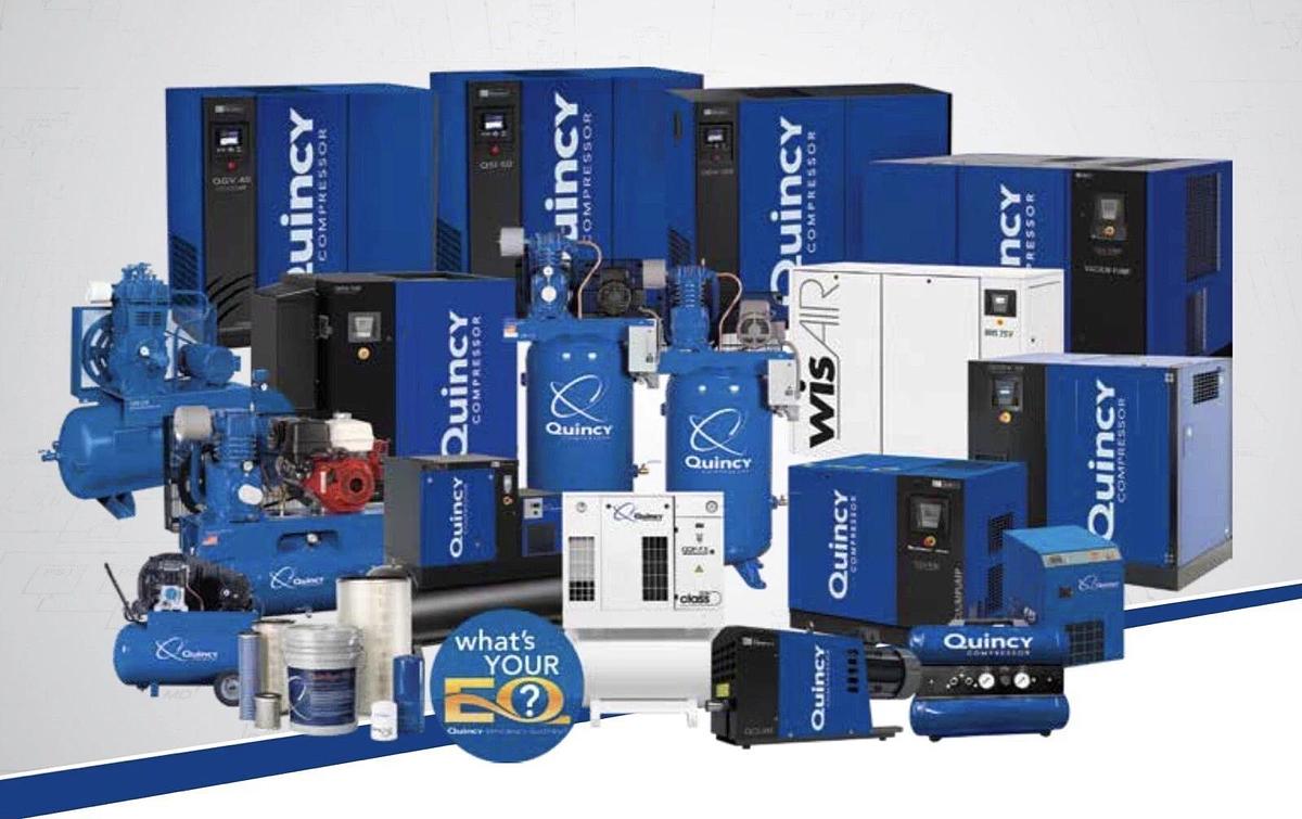 Used 2024 New Quincy QGS-25 Rotary Screw Air Compressor 25 HP w Dryer & 120 G Tank