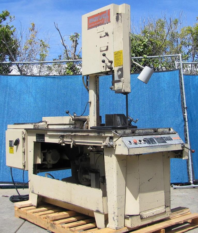 Used Marvel Series 8 Mark I Tilting Band Saw 230V 3PH Metal Cutting w/ Coolant Pump
