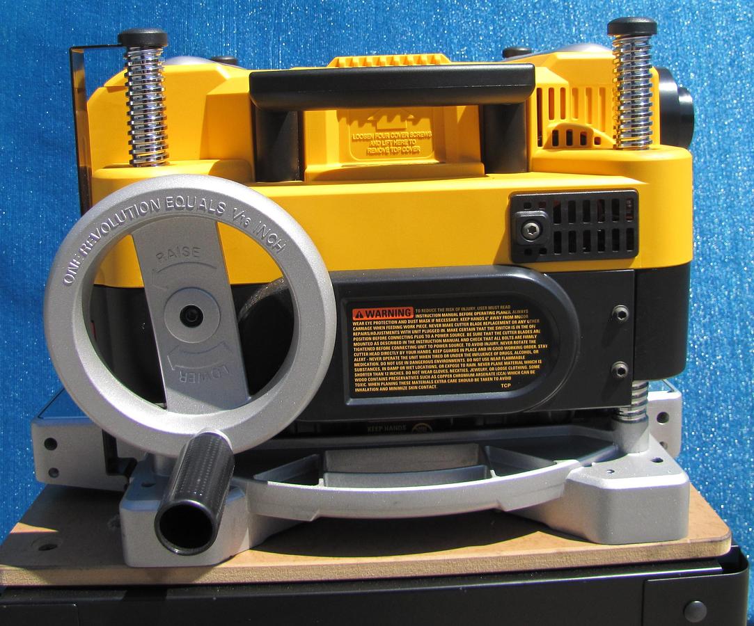 Used DEWALT DW735 13" Three Knife 2-Speed Thickness Planer With Workbench 120V