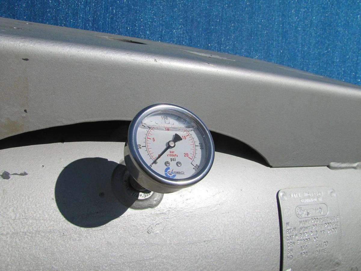 Used Manchester 60 Gallon Air Tank Vessel 200 PSI with Pressure Gauge for Compressor