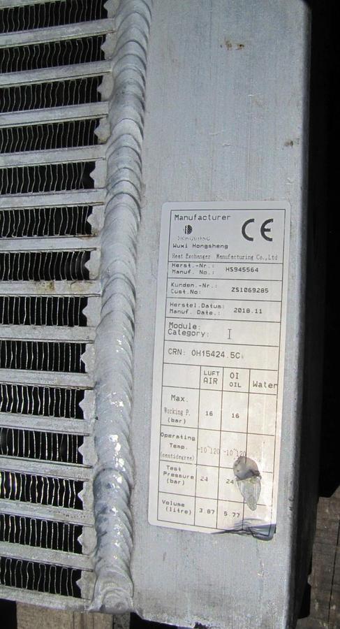 Used Gardner Denver Combination Oil Cooler ZS1069285 for 40 HP Air Compressor L23-29D
