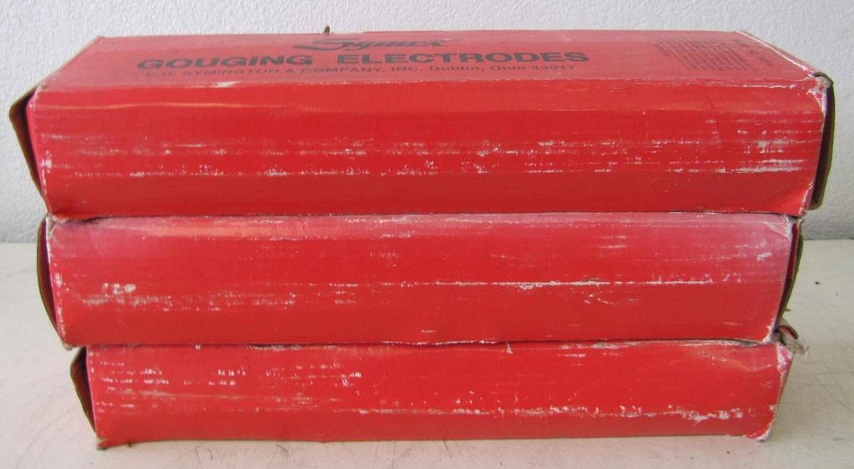 Used Lot of 3 Symex Gouging Electrode 3/8"x12" Pack of 50