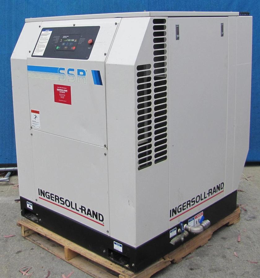 Used Ingersoll Rand 40HP Rotary Screw Air Compressor 163 CFM 460V 3 Phase 80 Hours