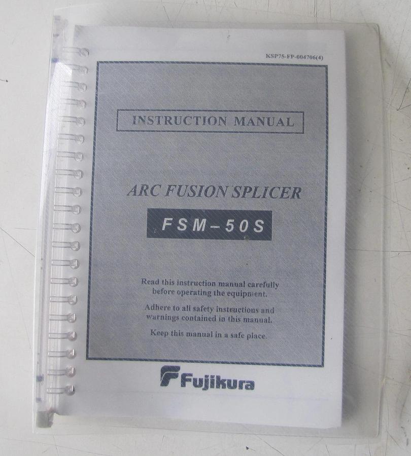 Used Fujikura FSM-50S Optical Fiber Arc Fusion Splicer AS IS with Case and Manual #2