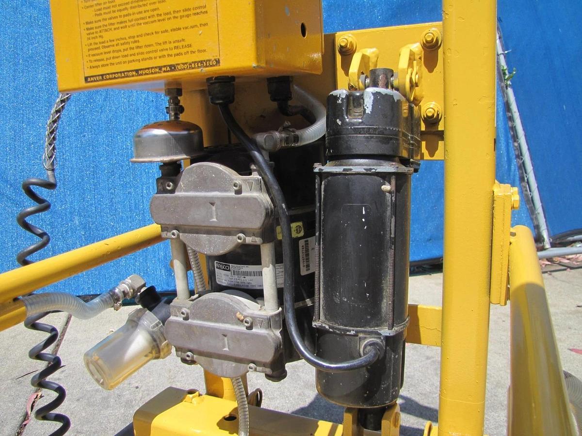 Used Anver 1000 lbs  Electric Powered Vacuum Pad Lifter Lift ET100S-FP 90° Tilting #2
