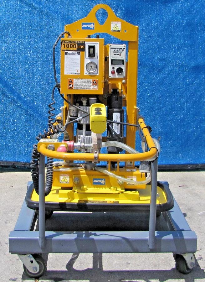 Used Anver 1000 lbs  Electric Powered Vacuum Pad Lifter Lift ET100S-FP 90° Tilting