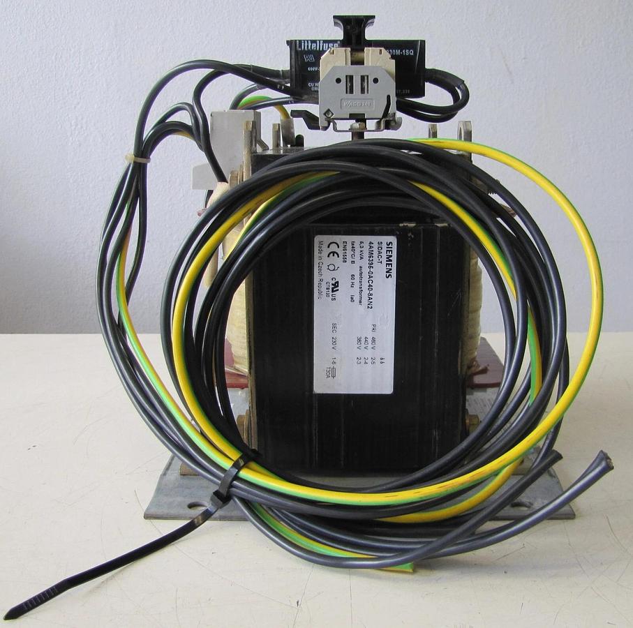 Used Siemens 5.3 KVA SIDAC-T 4AM6395-0AC40-8AN2  Transformer Input 460V Output 230V