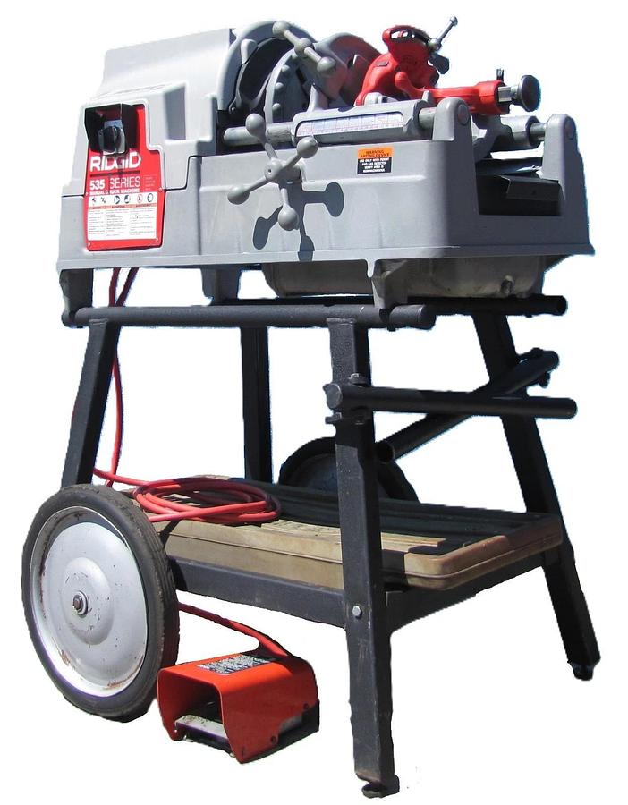 Used Ridgid 535 Series Pipe Threader Threading Machine With 811A Die Head 1/2" to 2"