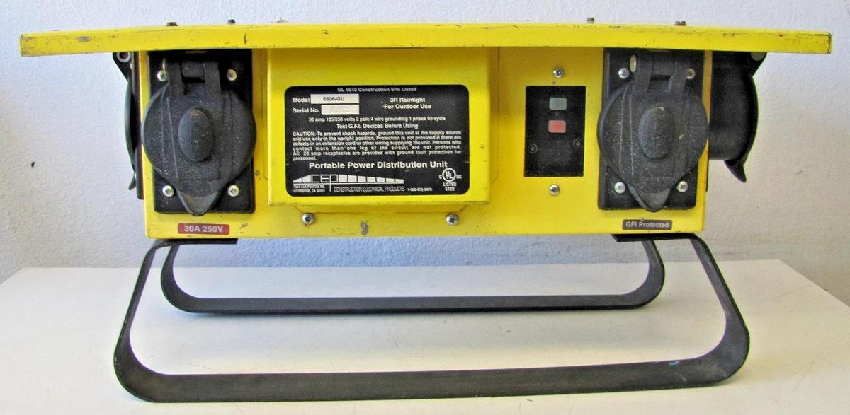 Used CEP 6506-GU Spider Power Distribution Box 50A 125/250V 3P 4W Twistlock Outlets